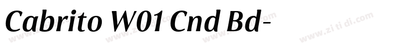 Cabrito W01 Cnd Bd字体转换